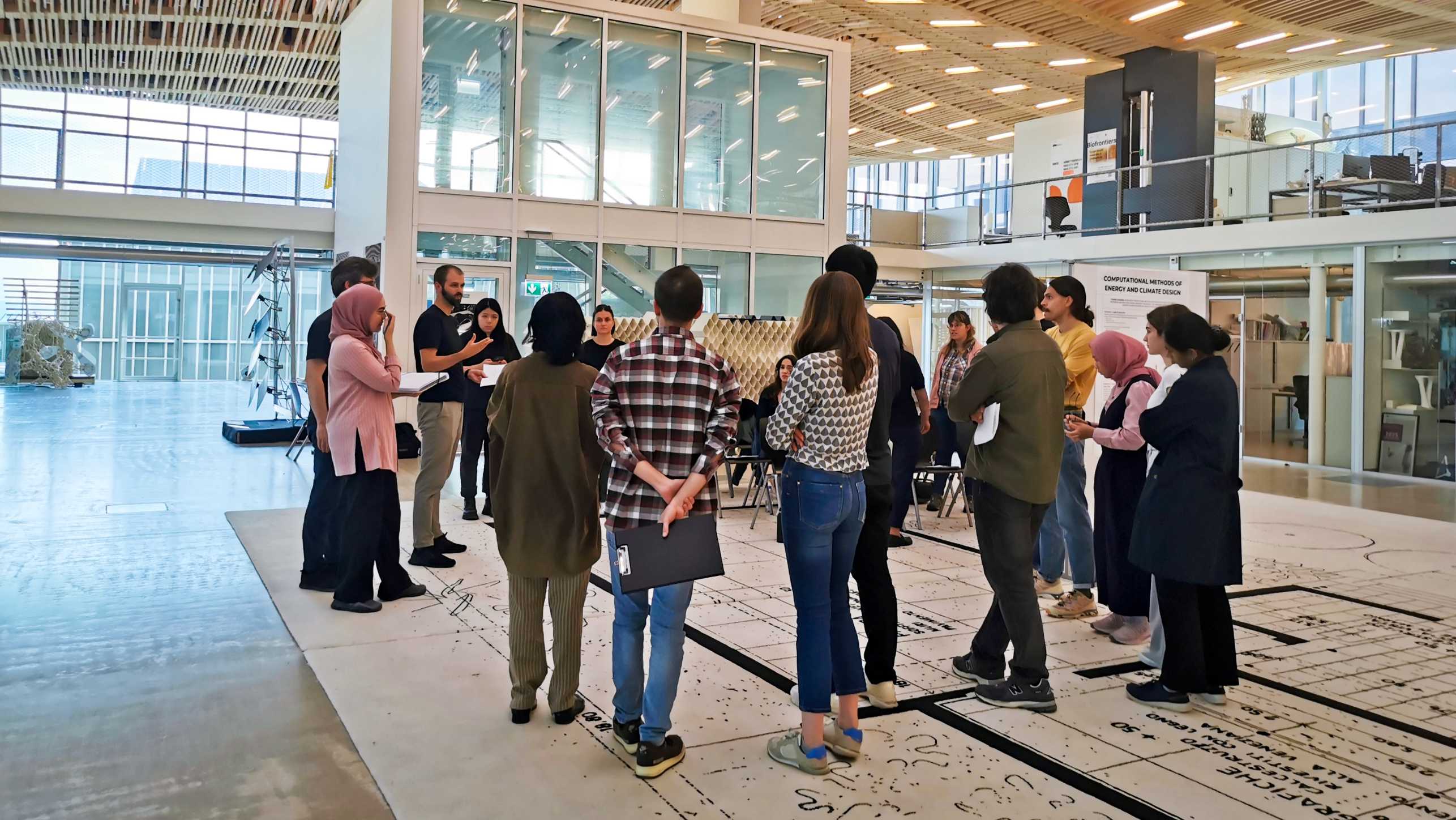 Dr. Justin McCarty briefed students on how presentation works